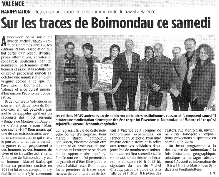 Sur les traces de boimondau