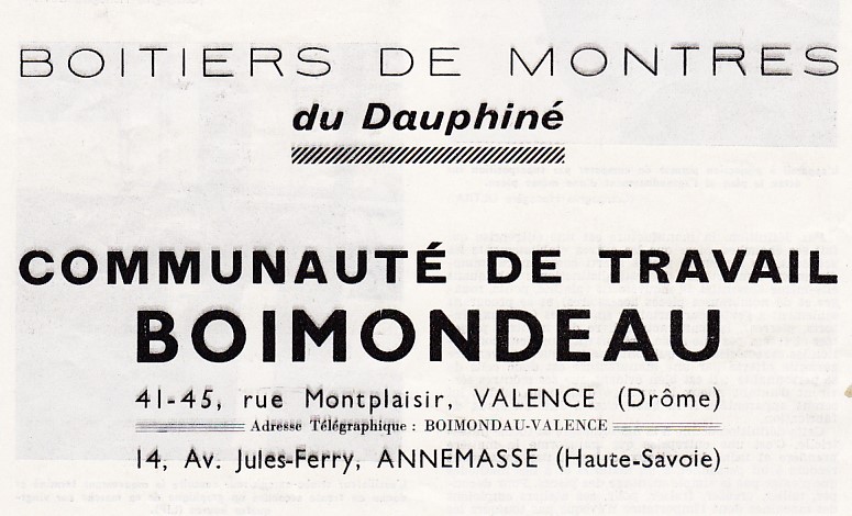 Communauté Boimondau Publicité de Boimondeau