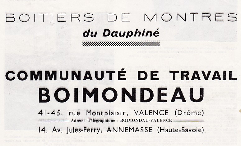 Publicité de Boimondeau