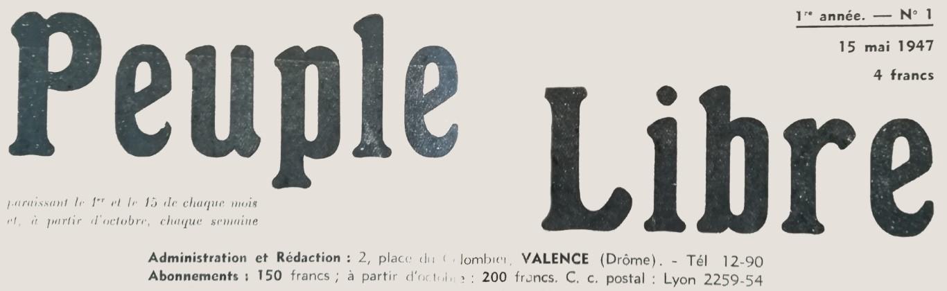 Peuple libre vu d’Étoile-sur-Rhône