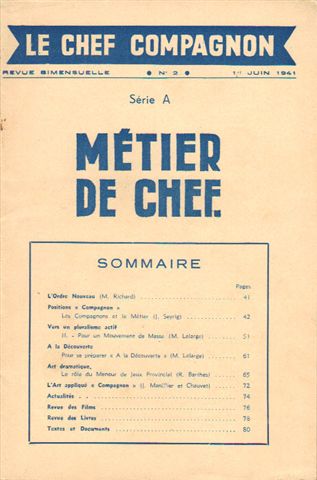 Revue Métier de Chef