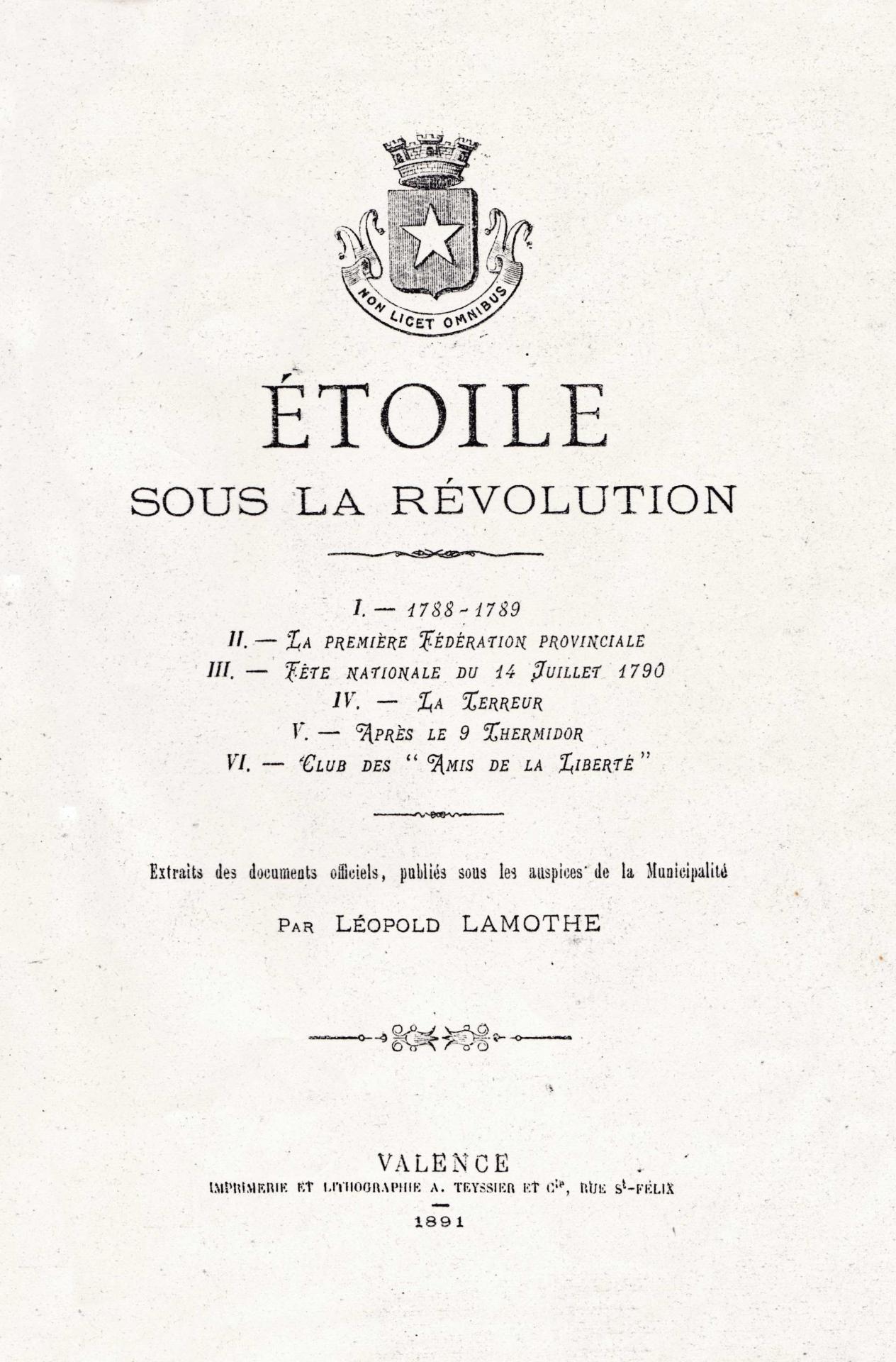 Etoile sous la Révolution, Léopold LAMOTH