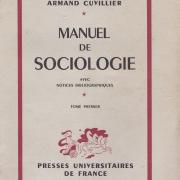 L1954 a cuvillier manuel de sociologie t1